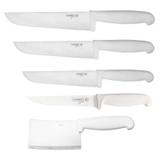 Kit 3 Facas Açougueiro Profissional em Aço Inox 8" 10" e 12" Desossa e Cutelo Mundial - Mundial gourmet
