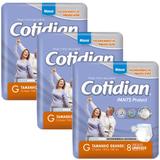 Kit 3 Fraldas ROUPA ÍNTIMA ADULTA COTIDIAN PANTS G - 24 UNIDS - Softys