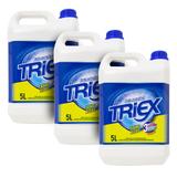 Kit 3 Galões Água Sanitária Triex de 5 Litros Cloro Ativo