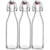 Kit 3 Garrafa de Vidro 500ml Tampa Hermética Swing Bormioli - Bormioli rocco