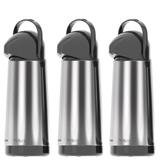 Kit 3 Garrafa Térmica MOR Inox Pressione 1.9 Lt Ampola Vidro
