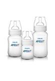KIT 3 MAMADEIRAS AVENT CLÁSSICA ANTI-CÓLICA 125ml 260ml e 330ml - 0% BPA - TRANSP. - PHILIPS AVENT