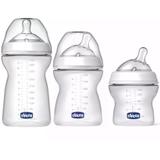 Kit 3 Mamadeiras Chicco Step Up 150ml+ 250ml+ 330ml (Fluxo Normal+Fluxo Médio+Fluxo Rápido)