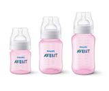 Kit 3 Mamadeiras Classic 125/260/330ml Anticolica Avent Rosa