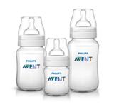 Kit 3 Mamadeiras Classic Anticólica 125/260/330ml Avent - Philips avent