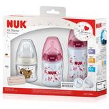 Kit 3 Mamadeiras Starter First Choice 90-150-300ml NUK Rosa - Passarinhos e Raposa
