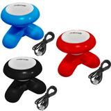 Kit 3 Mini Massageadores Mimo Massager XY3199 Portátil USB Pilha Rosa Azul Preto