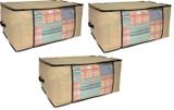 Kit 3 Organizadores Porta Edredom Em TNT Com Zíper E Frente Transparente Para Closet E Guarda Roupas Western 9020
