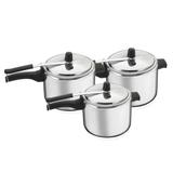 Kit 3 Panelas De Pressão Polida 10, 10, 4.5 Litros - Nacional