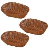 Kit 3 Pçs Cesto Oval Polipropileno 18cm Pão De Queijo Yazi - Yangzi