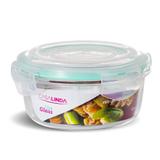 Kit 3 Potes Vidro Hermético Trava Redondo 620ml Marmita - Casa linda