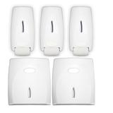 Kit 3 Saboneteira Líquida + 2 Toalheiros Branco Nobre