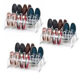 Kit 3 Sapateira Chão até 9 Pares de Sapatos Secalux 0281020 Organizador Quartos Closets Cor Branca - Nacional