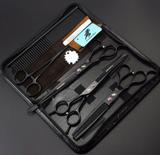 Kit 3 Tesouras E Pente Banho Tosa Pet Shop Freelander Preto Black - Free lander