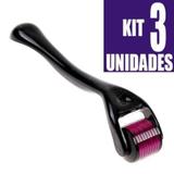 Kit 3 Unidades Dermaroller DRS 540 Micro Agulhas de 1,5 mm