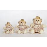 Kit 3 Ursinhas para Nicho Princesa Floral Rose - I9 baby