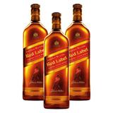 Kit 3 Whisky Importado Johnnie Walker Red Label 500ML 8 Anos