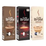Kit 30 Capsulas Cafe Expresso e Bebida com Leite Nespresso - Café Brasil