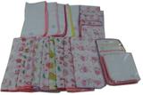 Kit 30 Fraldas De Boca e 15 Fralda de pano para menina - Dugu