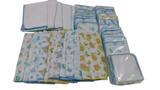 Kit 30 Fraldas De Boca e 15 Fralda de pano para menino - Dugu