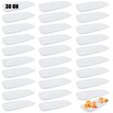 Kit 30 Travessas Retangular Branca para Sushi e Finger Food Melamina Premium Utilgoods