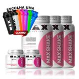Kit 3x Max Shake 400g + 2x Colageno 100caps + Coqueteleira - Max titanium