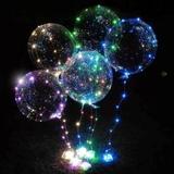 KIT 4 Balão Led + 4 HASTE + 4 VARETA + 4 PAR PILHA - Global br