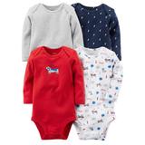 Kit 4 Bodys Manga Comprida Cachorrinho - Carter - Carters