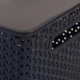 Kit 4 Caixas Organizadoras Rattan 3 Litros Com Tampa - Plasnorton