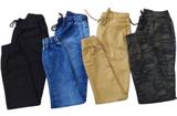 Kit 4 Calças Jeans Masculina Jogger C/ Punho Lycra Elastano - RT13