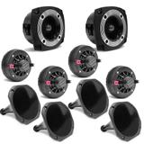 Kit 4 Drivers Orion 480w Rms + 2 Tweeters Orion 240w Rms + 4 Cornetas Longas Preta