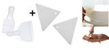 Kit 4 espátulas faça fácil decorar e aplicar cobertura de bolo - Injetemp