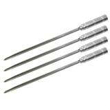 Kit 4 Espetos Aço Inox Cabo em Alumínio Churrasco - Wp connect