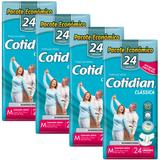 Kit 4 Fraldas Descartáveis ADULTO COTIDIAN CLÁSSICA - M - C/96 Unids - Softys