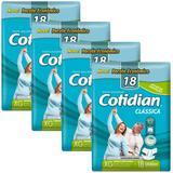 Kit 4 Fraldas Descartáveis ADULTO COTIDIAN CLÁSSICA - XG- C/72 Unids - Softys
