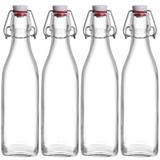 Kit 4 Garrafa de Vidro 500ml Tampa Hermética Swing Bormioli - Bormioli rocco