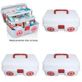Kit 4 Maletas Caixa para Primeiros Socorros e Medicamentos com Divisoria Arqplast