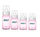 Kit 4 Mamadeira Classic de 0M a 6 M (rosa) Philips AVENT