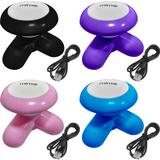 Kit 4 Mini Massageadores Mimo Massager XY3199 Portátil USB Pilha Cores Sortidas
