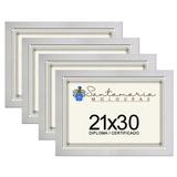 Kit 4 Molduras Porta Diploma Certificado A4 21x30 Branco - Santamaria molduras