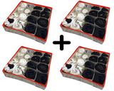 Kit 4 Organizador de Gavetas OrganiBox 36X36X10 16 divisões