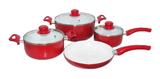 Kit 4 Panela Cerâmica Alumínio Revestimento Cerâmico HomeCk