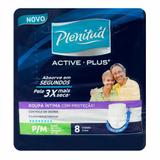 Kit 4 Pcts. Fralda Geriatrica Plenitud Active Plus P/M - 32 Unds
