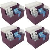 Kit 4 Porta Sachês Guardanapos Açúcar Organizadores Bancada Purple - Coza