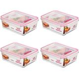 Kit 4 Pote de Vidro Retangular Hermético Sanremo SR83 1900ML