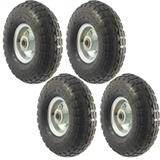 Kit 4 Rodas Aro 4 Drift Trike Carrinho Com Pneu 3.50-4 e câmara - Ajax