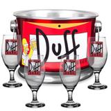 Kit 4 taças + balde de gelo em alumínio - duff - Camarim móveis
