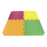 Kit 4 Tapete Tatame Eva Loja da Maria EVA 50x50x1cm 10mm Cores Unissex - Eva sola