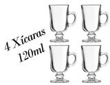 Kit 4 Xícaras Dolce Gusto 120ml Capuccino Caneca Irish Coffe - Crisal