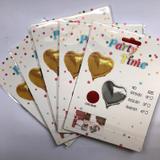 Kit 5 balões coração metalizados vermelho - Vmp